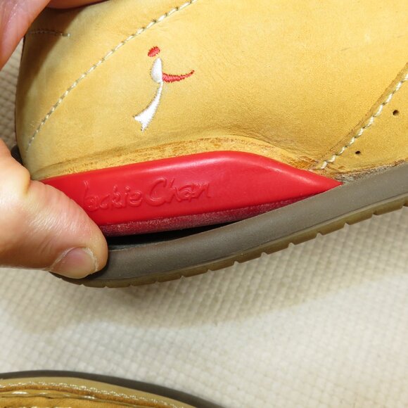 Jackie Chan Boat Loafers Soft Leather Tan Mens Size 9.5 FE4A83001045 READ - Picture 12 of 15